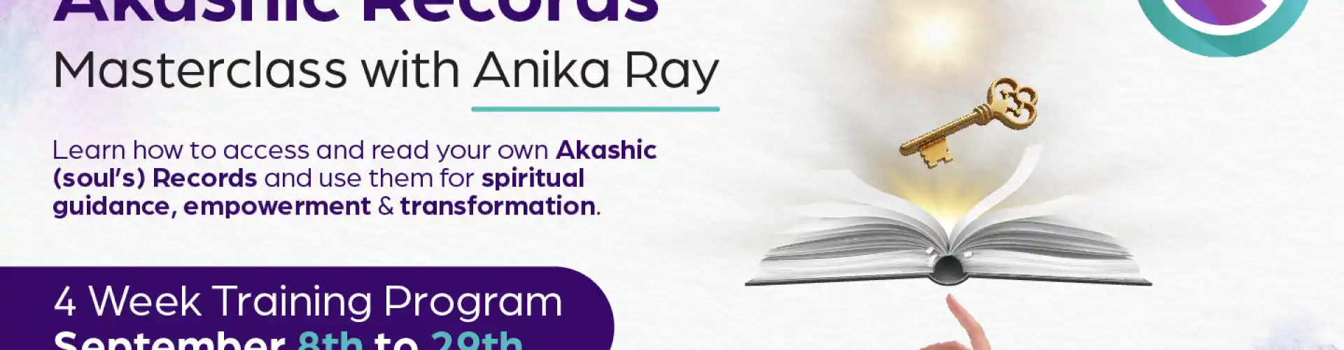 Masterclass de desbloqueio de seus registros Akáshicos sob demanda - Online Class by Anika Ray