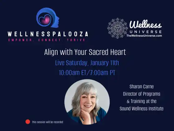 Wellnesspalooza 2025 Álljon igazodni szent szívedhez Sharon Carne-nel